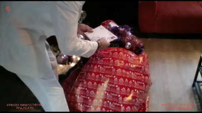 Mommy, I got my Christmas present hairy flava mommy bitch with big ass crazy about cock